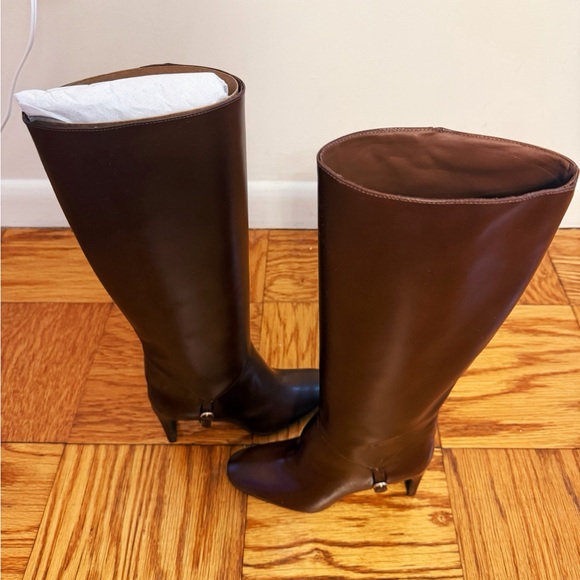 NEW Reformation Gaelle Knee Boot - Brown Syrup Leather - Picture 3 of 5